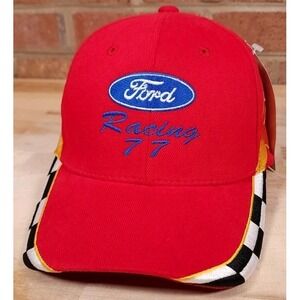 Ford Racing #77 Nascar Magic Headwear Red Strapback Hat Cap
